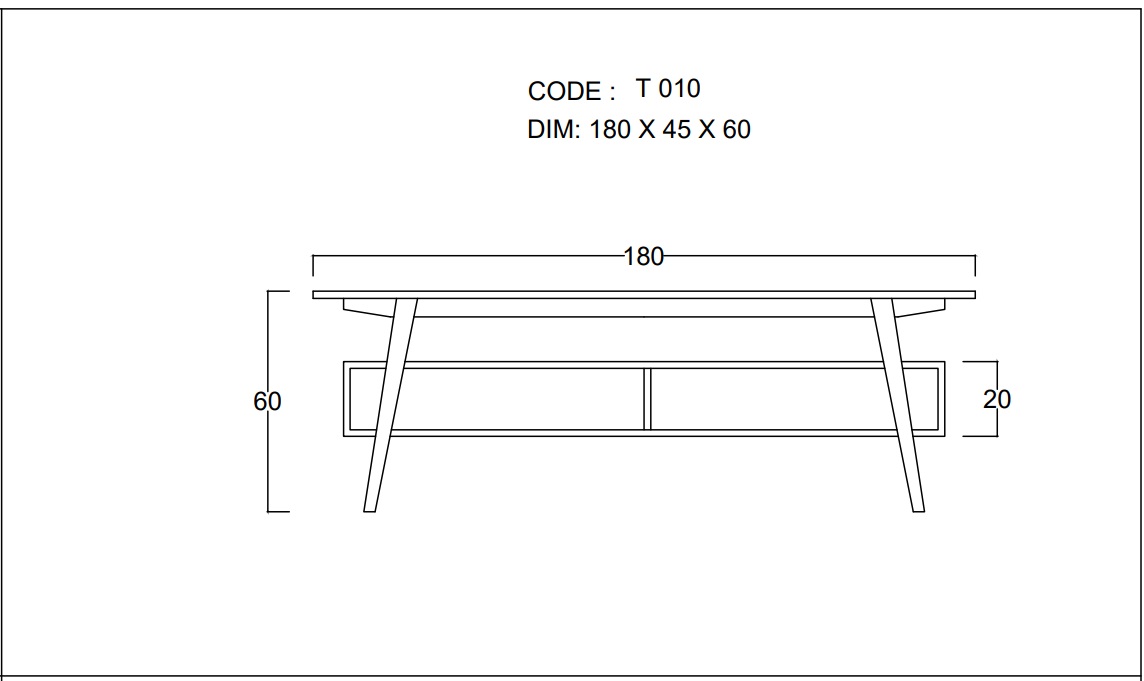 Solid Wood TV Stand - Unique Furniture Design